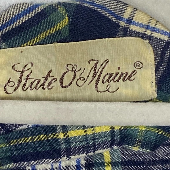 Men’s Vintage State O Main Plaid Robe 100% Cotton Large - Picture 2 of 7